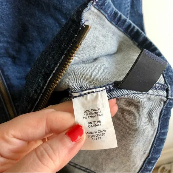 Madewell High Waisted Zip Up Denim Midi Skirt - Picture 7 of 7